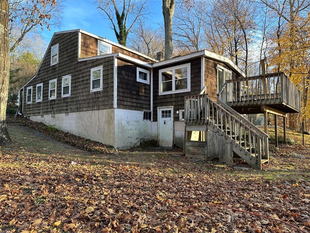 6 Hemlock Rd, South Salem, NY 10590 - view of side of property with a deck and stairs