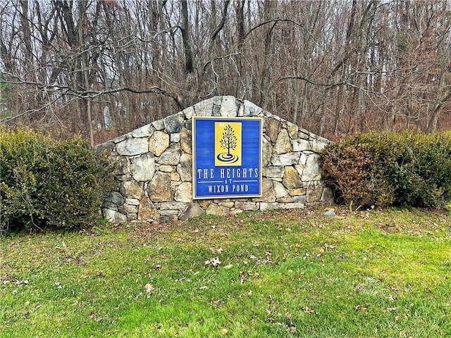 view of community sign