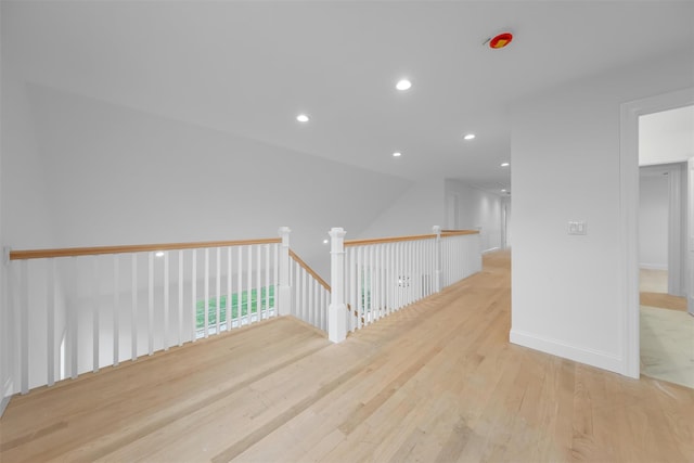 interior space with light hardwood / wood-style flooring