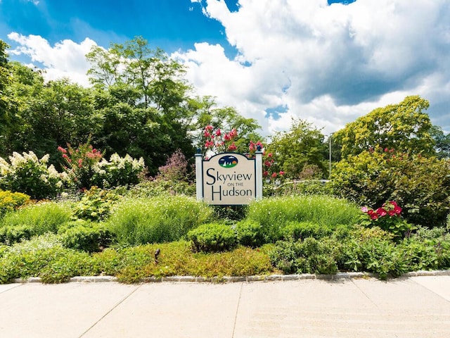 view of community sign