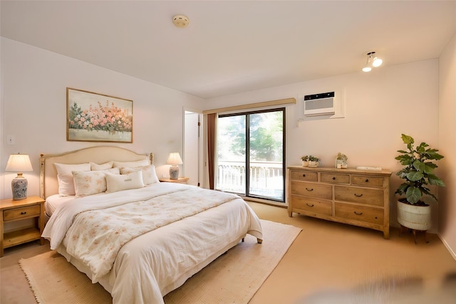 181 Starlight Rd, Monticello, NY 12701 - bedroom with light carpet and a wall mounted air conditioner