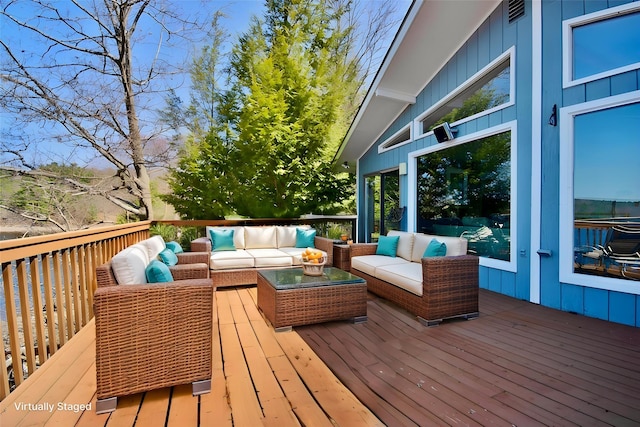 181 Starlight Rd, Monticello, NY 12701 - wooden terrace with an outdoor hangout area