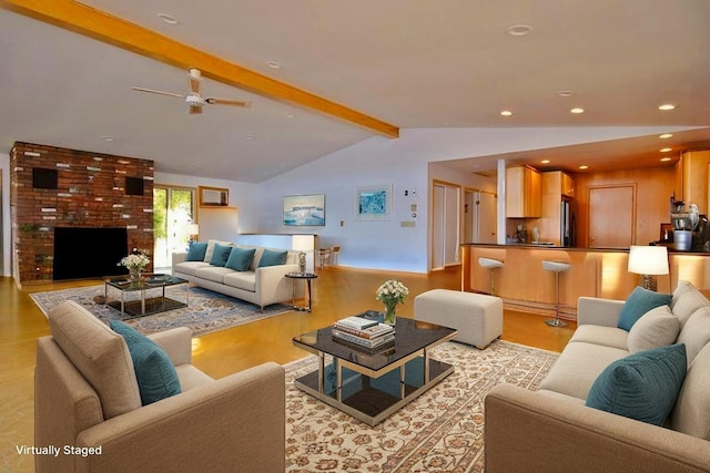 181 Starlight Rd, Monticello, NY 12701 - living room with light wood-style flooring, recessed lighting, and ceiling fan