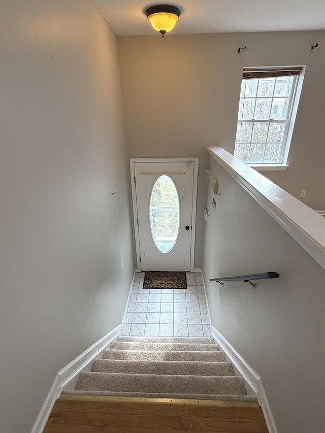 foyer entrance with plenty of natural light