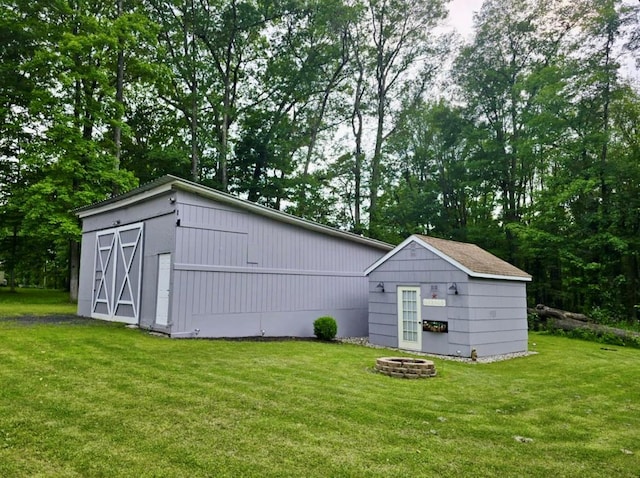 7 Red Top Rd, Wallkill, NY 12589 - view of shed with a fire pit