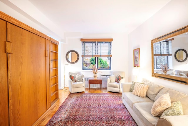 living room featuring hardwood / wood-style flooring