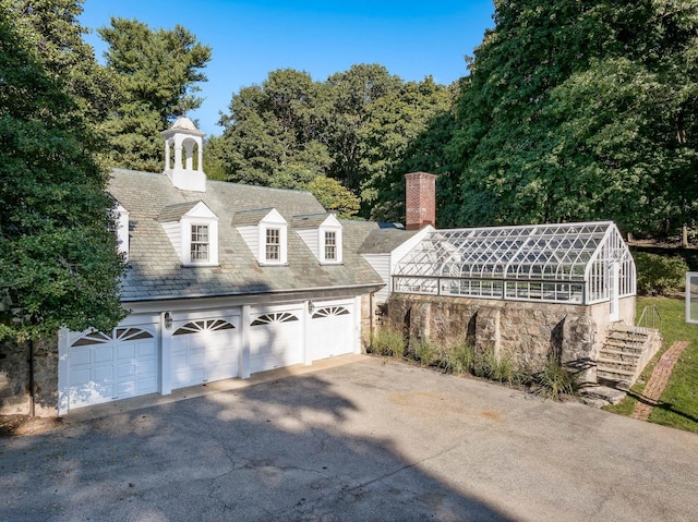 garage with a detached garage