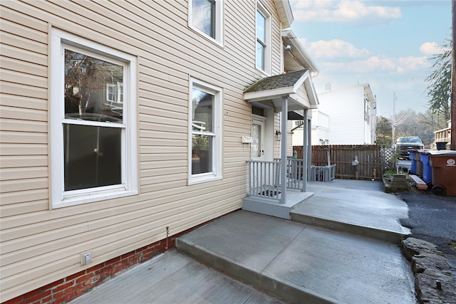 wooden deck with fence