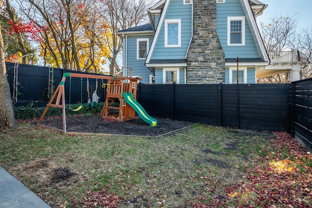 view of jungle gym