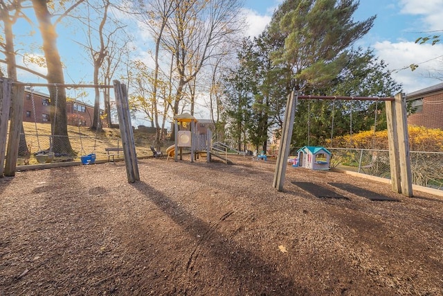 view of jungle gym