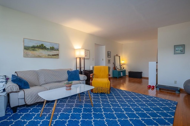 living room featuring hardwood / wood-style flooring