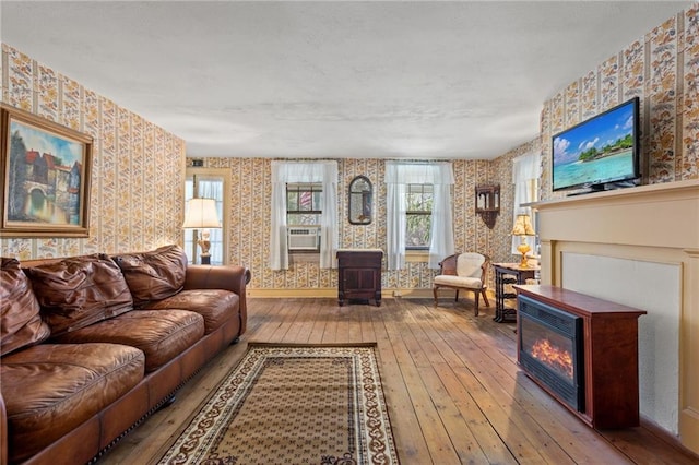 living room featuring hardwood / wood-style floors