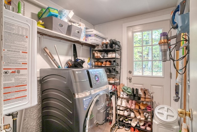 view of clothes washing area