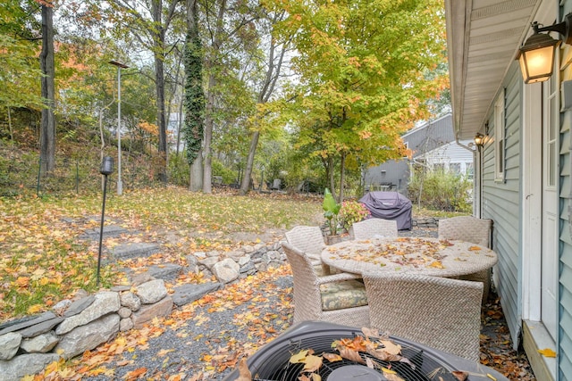 view of patio featuring grilling area