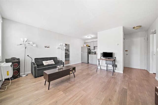 living room featuring light hardwood / wood-style flooring