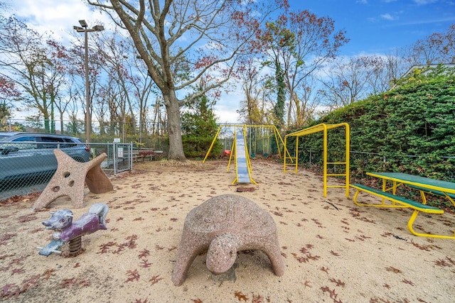 view of property's community featuring a playground