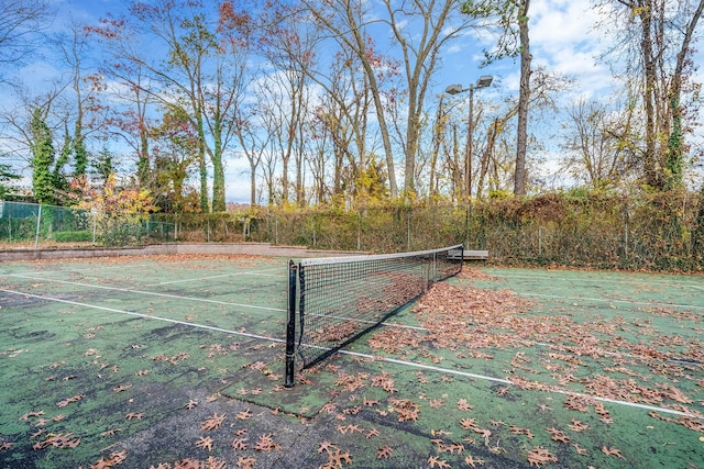 view of tennis court