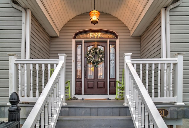 view of doorway to property