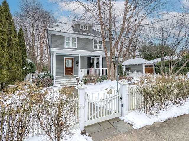 view of front of house with a porch