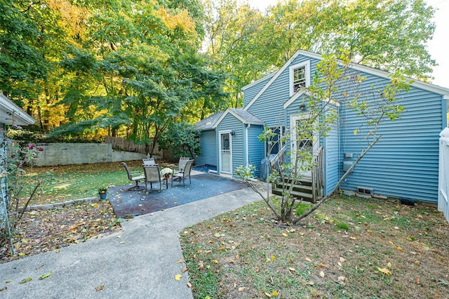 exterior space with a patio area