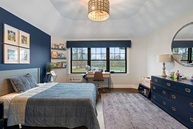 bedroom featuring wood-type flooring