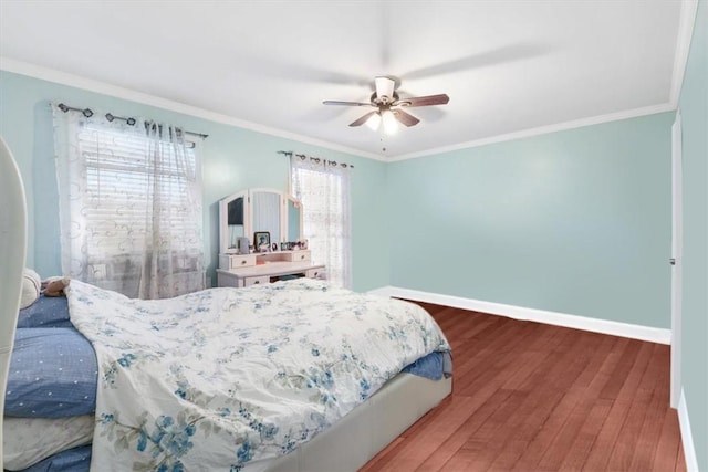 2 Soundview Ave Unit 2D, White Plains, NY 10606 - bedroom featuring wood finished floors, crown molding, and ceiling fan