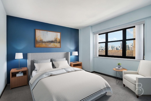 view of carpeted bedroom