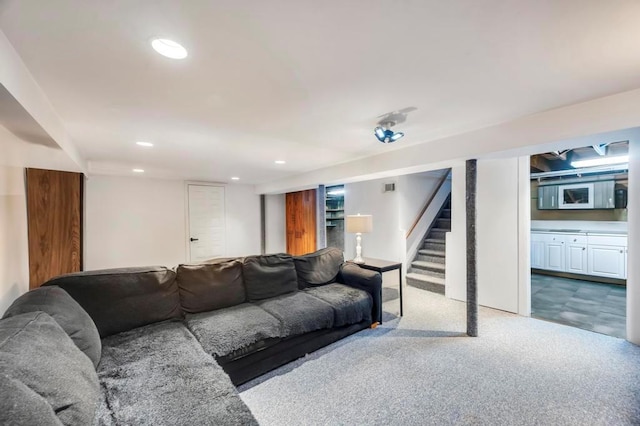 view of carpeted living room