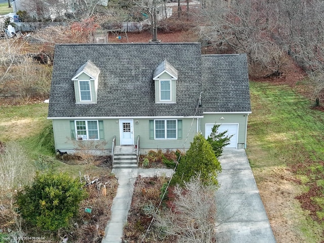 view of new england style home