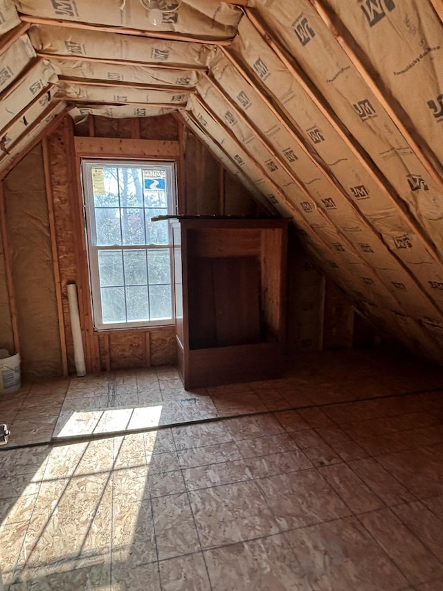 view of attic