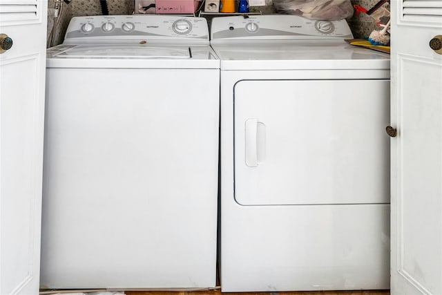 423 Woodbridge Unit D, Ridge, NY 11961 - laundry area with separate washer and dryer