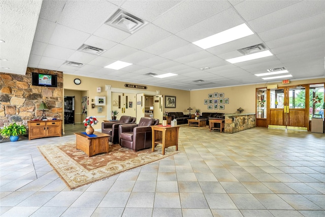 423 Woodbridge Unit D, Ridge, NY 11961 - common area featuring a paneled ceiling