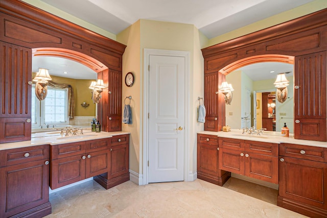 bathroom with vanity