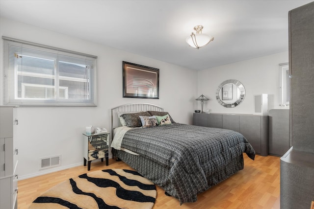 bedroom featuring light hardwood / wood-style flooring