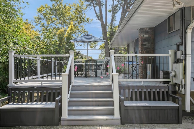 view of wooden deck