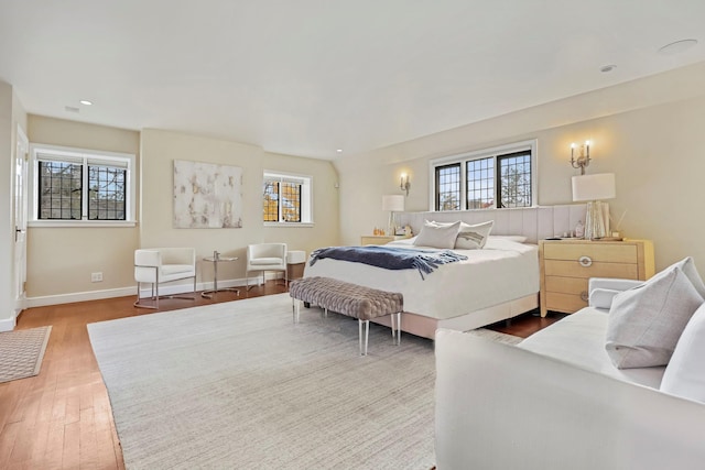 bedroom featuring wood-type flooring