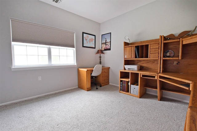 view of carpeted office