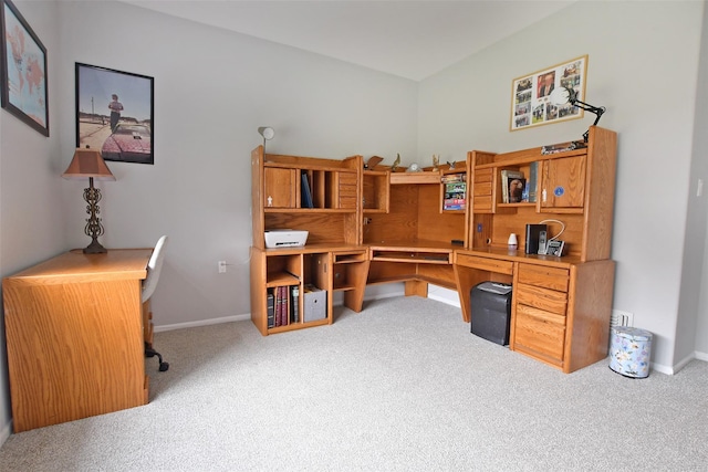 view of carpeted office