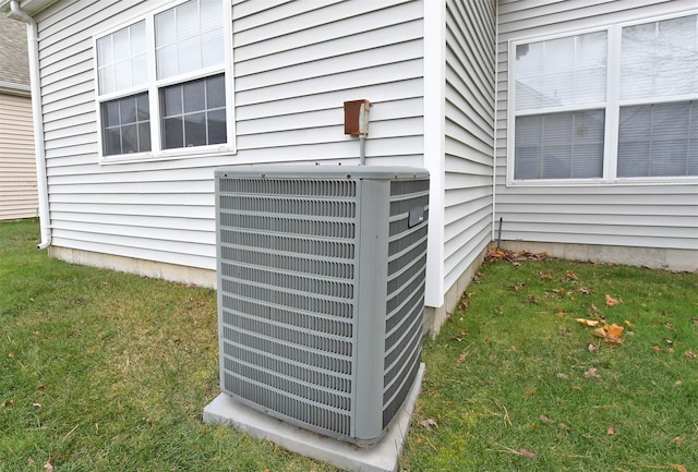 exterior details with central air condition unit