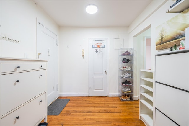 interior space featuring light hardwood / wood-style floors