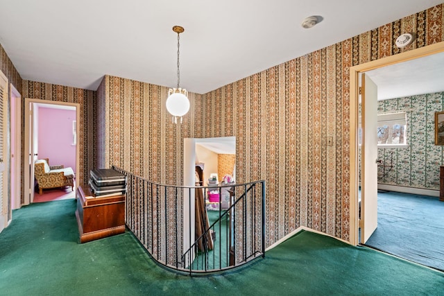 corridor with carpet floors