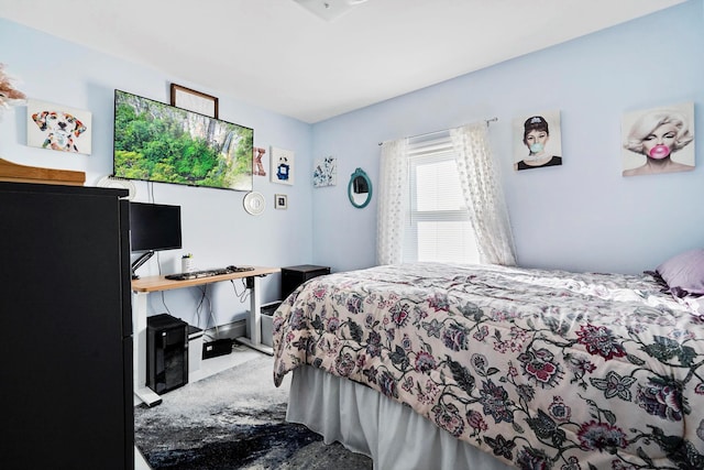 bedroom with carpet