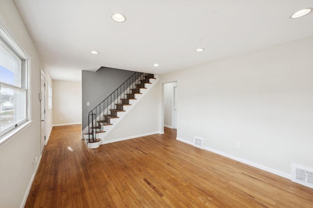 interior space with wood-type flooring