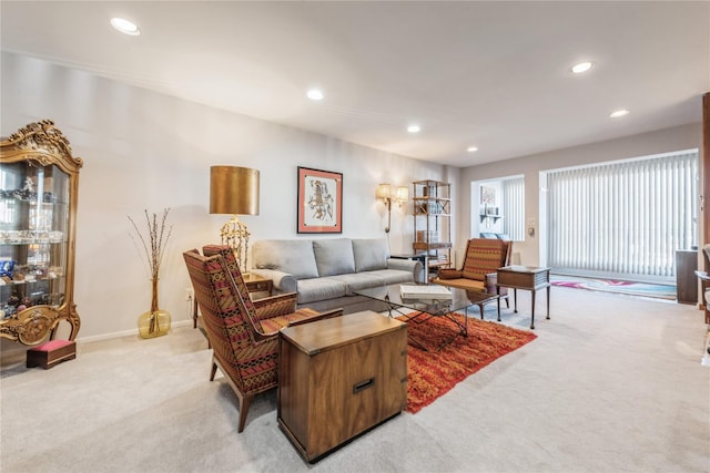 view of carpeted living room