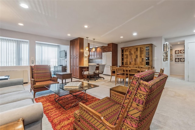 view of carpeted living room