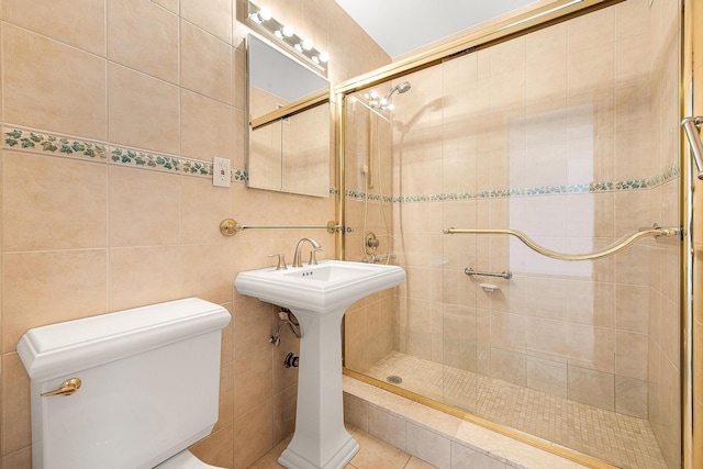 70-25 Yellowstone Blvd Unit 6O, Forest Hills, NY 11375 - bathroom with a shower stall and tile walls
