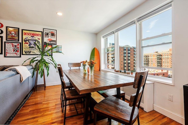 dining room featuring light hardwood / wood-style flooring