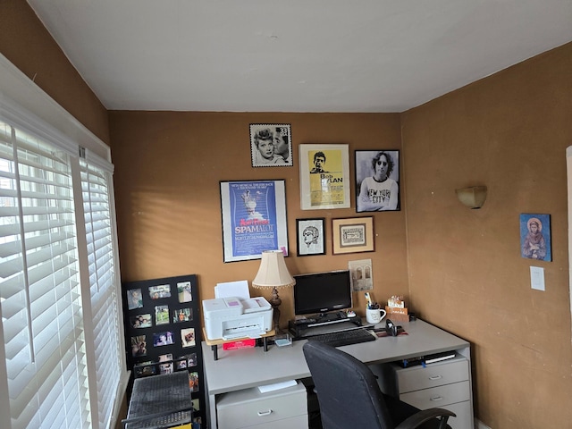 view of home office