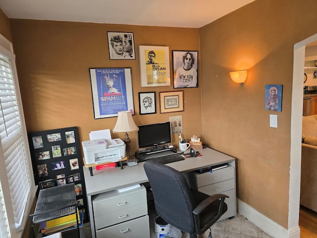 view of home office