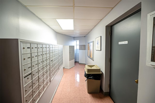 135 Post Ave Unit 5U, Westbury, NY 11590 - view of community with mail area and a drop ceiling